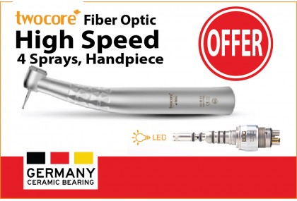 Fiber Optic High Speed Handpiece, 4 Sprays